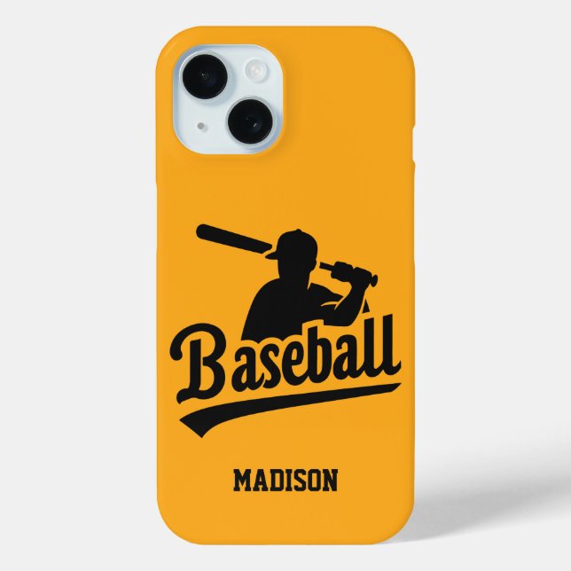 Individuelle Name- und Farbbaseball Case-Mate iPhone Hülle (Rückseite)