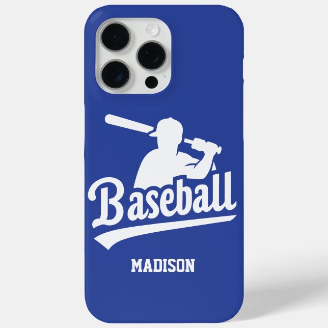 Individuelle Name- und Farbbaseball Case-Mate iPhone Hülle (Rückseite)