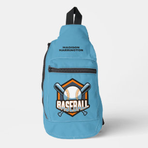 Individuelle Name- und Farbbaseball Crossbody Bag