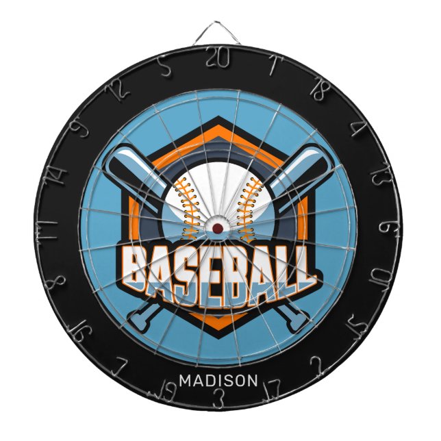 Individuelle Name- und Farbbaseball Dartscheibe (vorne)