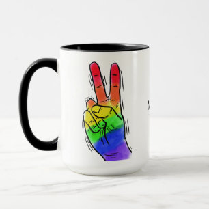 Individuelle Name und Farbe Rainbow Tasse