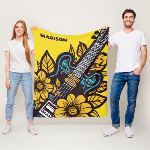 Individuelle Name und Farbe Ukulele Fleecedecke