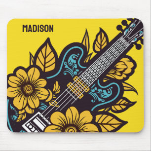 Individuelle Name und Farbe Ukulele Mousepad