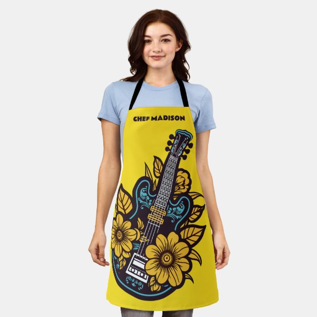 Individuelle Name und Farbe Ukulele Schürze (Getragen)