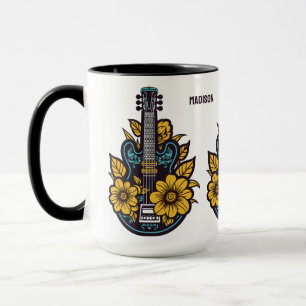 Individuelle Name und Farbe Ukulele Tasse