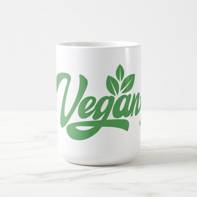 Individuelle Name und Farbe Vegan Kaffeetasse (Mittel)