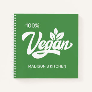 Individuelle Name und Farbe Vegan Notizbuch