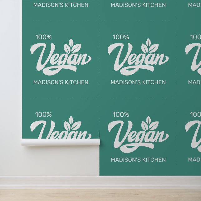 Individuelle Name und Farbe Vegan Tapete (Anwendung)