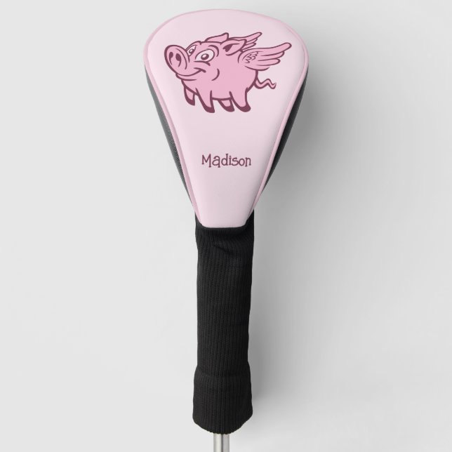 Individuelle Name- und Farbfliege Golf Headcover (Vorderseite)