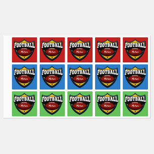Individuelle Name- und Farbfußballlogo Etiketten