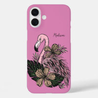 Individuelle Name und Farbrosa Flamingo