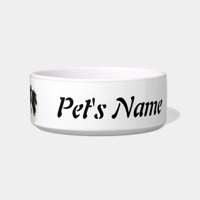 Individuelle Name und Foto Border Collie, Haustier Napf (Vorderseite)