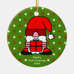 Individuelle Name und Foto Niedlich Weihnachten We Keramik Ornament