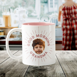 Individuelle Name und Foto - Retrostil, voller Läc Zweifarbige Tasse