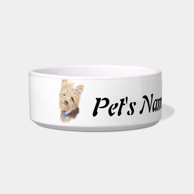 Individuelle Name und Foto Yorkshire Terrier Pet,  Napf (Vorderseite)