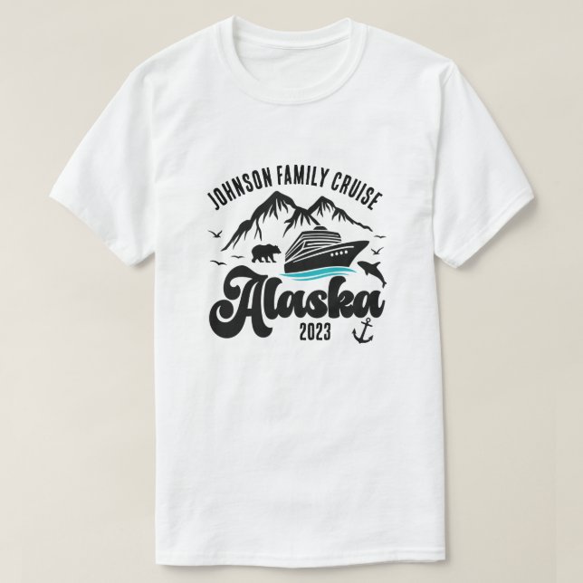 Individuelle Name und Jahr Alaska Kreuzfahrt T-Shirt (Design vorne)