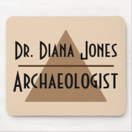Individuelle Name und Job Minimalistische braune P Mousepad