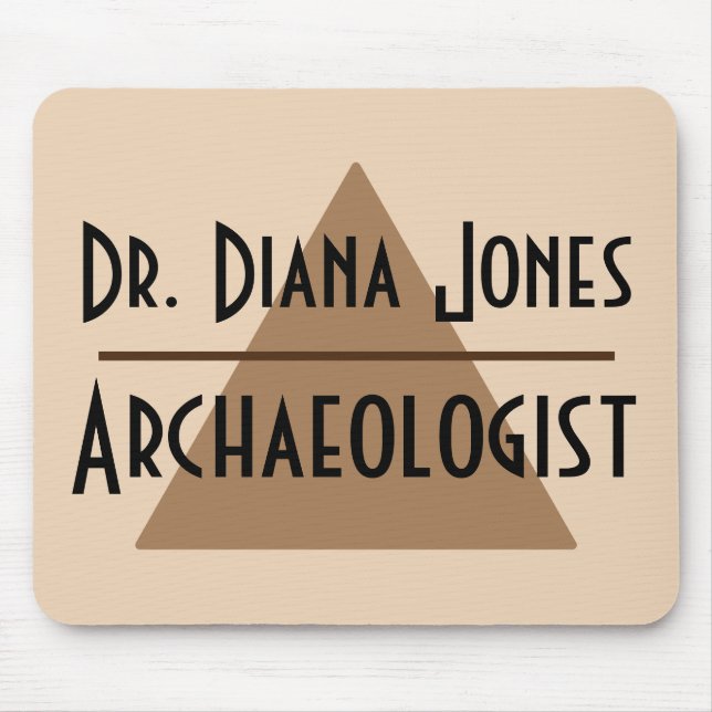 Individuelle Name und Job Minimalistische braune P Mousepad (Vorne)