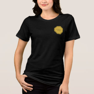 Individuelle Name und Jobbezeichnung in Schwarz ge Tri-Blend Shirt