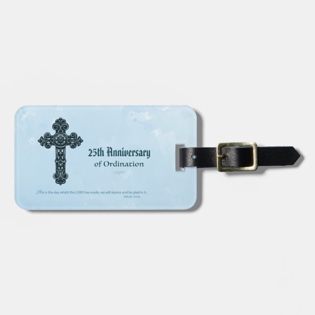 Individuelle Name und Jubiläumsjahr Ordination, Pr Gepäckanhänger (Vorderseite horizontal)