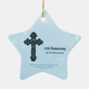 Individuelle Name und Jubiläumsjahr Ordination, Pr Keramikornament