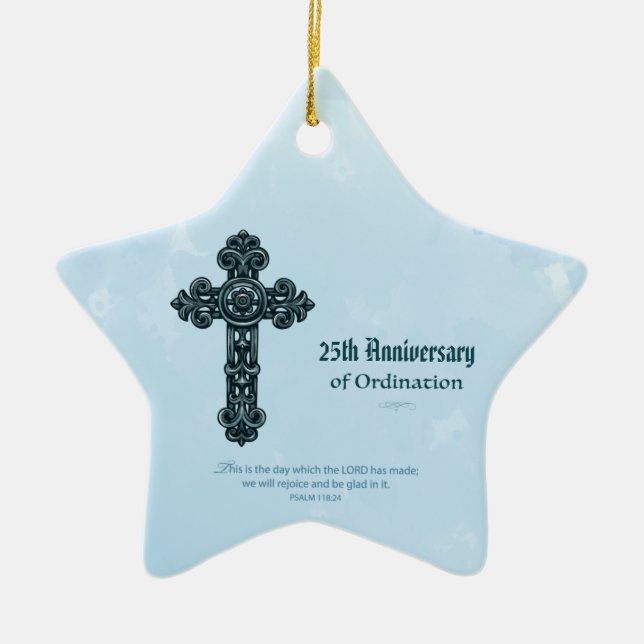 Individuelle Name und Jubiläumsjahr Ordination, Pr Keramikornament (Vorne)