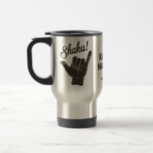Individuelle Name und Lage Shaka Reisebecher