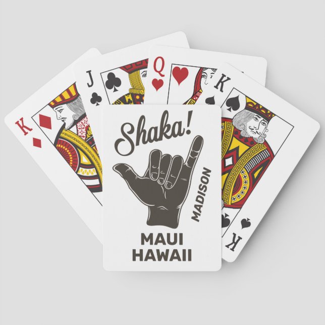Individuelle Name und Lage Shaka Spielkarten (Rückseite)