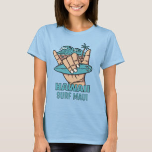 Individuelle Name und Lage Surf Shaka T-Shirt