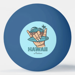 Individuelle Name und Lage Surf Shaka Tischtennisball