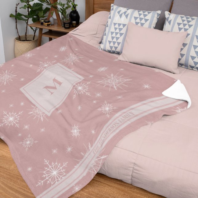 Individuelle Name und Monogramm | Geometrische Sch Sherpadecke (Von Creator hochgeladen)