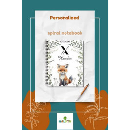 Individuelle Name- und Monogramm-Holzblatt Notizbuch