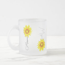 Individuelle Name und Monogramm mit eleganter Sonn Mattglastasse