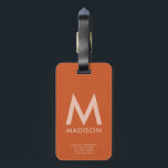 Individuelle Name und Monogramm| Modernes Minimali Gepäckanhänger<br><div class="desc">Abrufbar unter:http://www.zazzle.com/produkto</div>