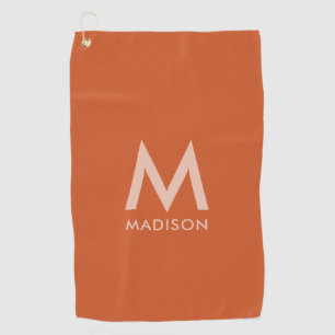 Individuelle Name und Monogramm  Modernes Minimali Golfhandtuch