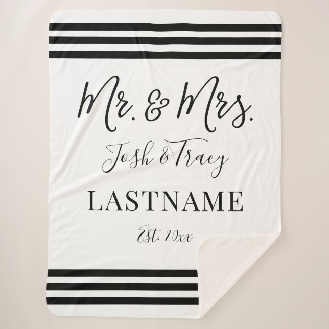 Individuelle Name und Nachname Herr und Frau Gift Sherpadecke (Vorderseite)