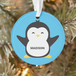 Individuelle Name und niedlicher Pinguin Ornament