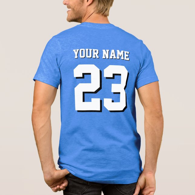 Individuelle Name und Nummer-Jersey-Sport Tri-Blend Shirt (Rückseite)
