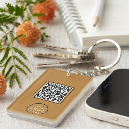 Individuelle Name- und QR-Code-Rectangle-Schlüssel Schlüsselanhänger