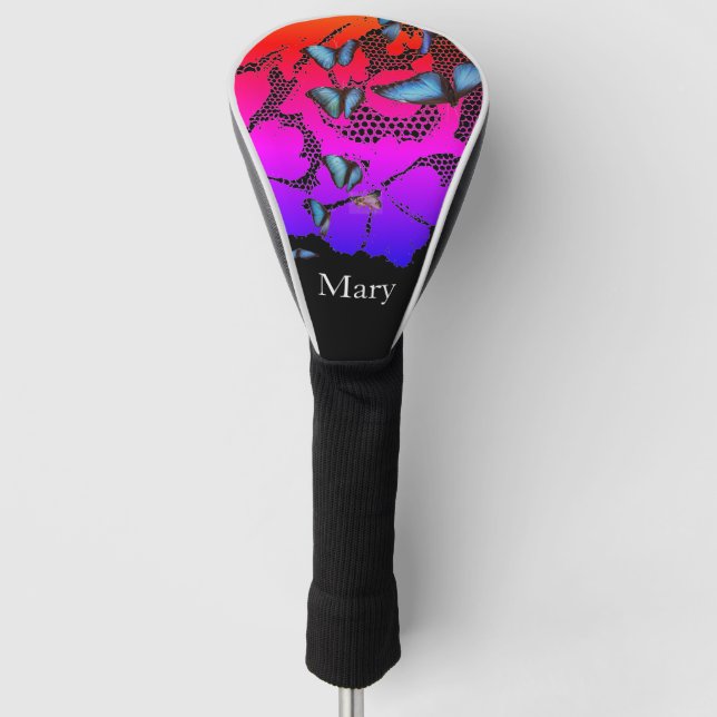 Individuelle Name- UND SCHALTFLÄCHE DES TREIBERS Golf Headcover (Vorderseite)