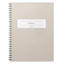 Individuelle Name- und Schulfach-Hardcover-Noteboo