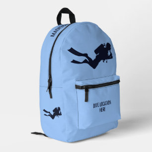 Individuelle Name- und Standorttaucher Bedruckter Rucksack