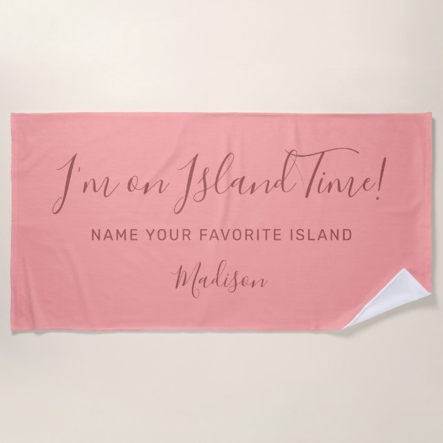 Individuelle Name- und Strandhandtuch (Vorderseite)