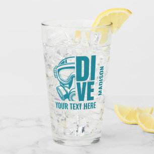 Individuelle Name und Tauchgebiet Glas