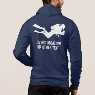 Individuelle Name und Tauchgebiet Hoodie