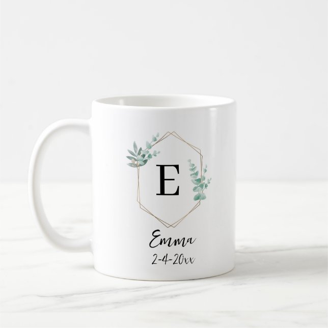 Individuelle Name und Taufe Datum JW Geschenke Kaffeetasse (Links)