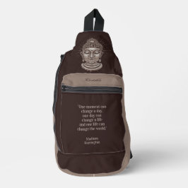 Individuelle Name und Text Buddha Zitat Crossbody Bag