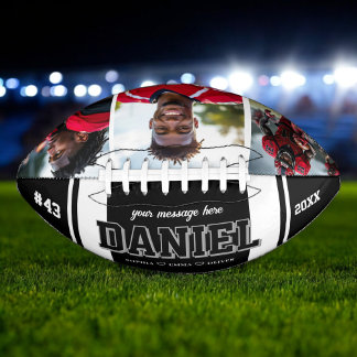Individuelle Name und Text Foto Keepake-Geschenk Football