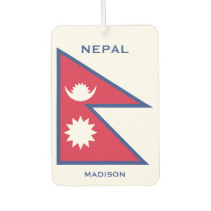 Individuelle Name- und Text-Nepal-Flagge Autolufterfrischer