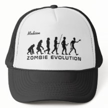 Individuelle Name und Text "Zombie Evolution" Hüte